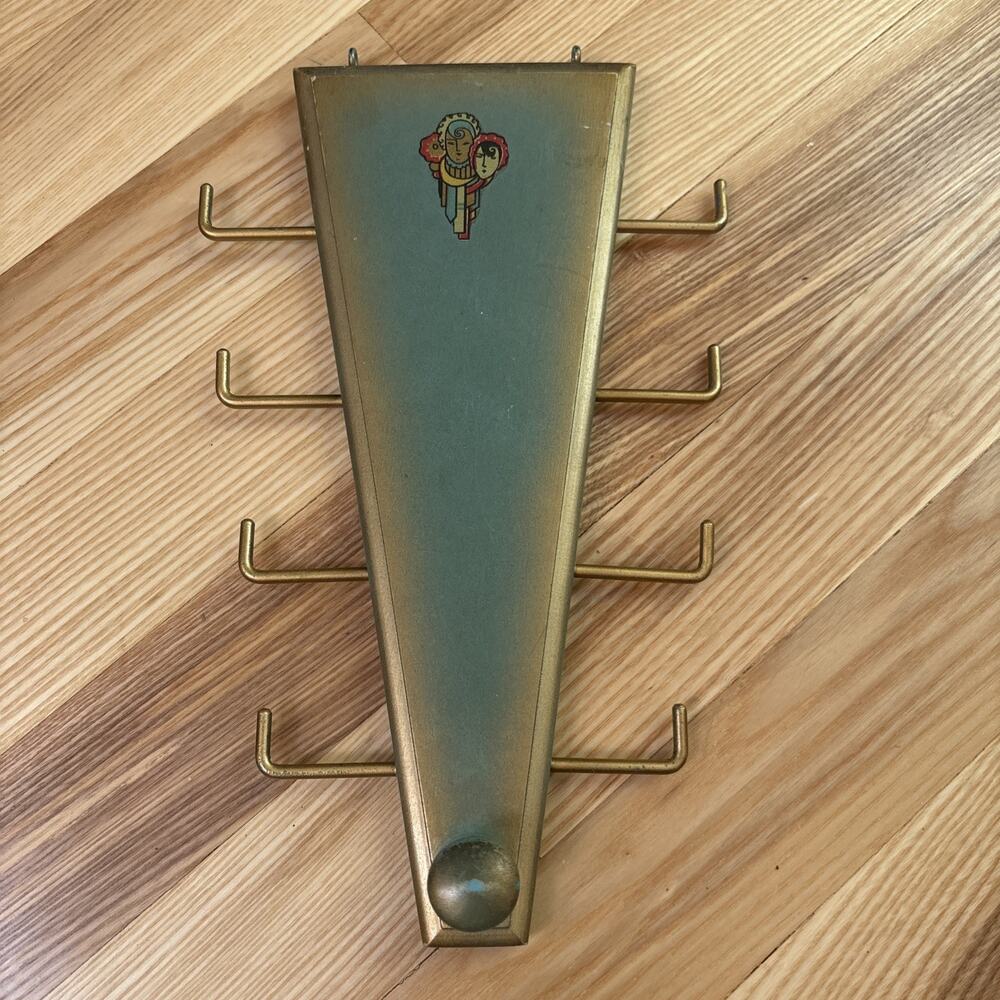Antique Art Deco Woman Mask Design Hang Rite Necklace/Key Holder Trester-Kremer